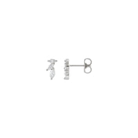 渐变榄尖形钻石耳环（白色 14K）主 - Popular Jewelry  - 纽约