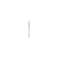 Szív ékezetes gyöngygyűrű (fehér 14K) oldal - Popular Jewelry - New York