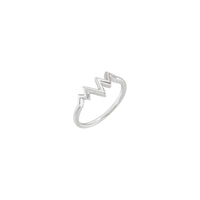 Anel de batimento cardíaco (branco 14K) principal - Popular Jewelry - New York