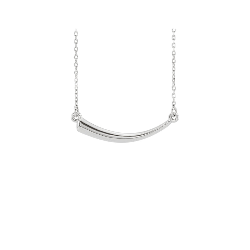 Horn Necklace (White 14K) front - Popular Jewelry - New York