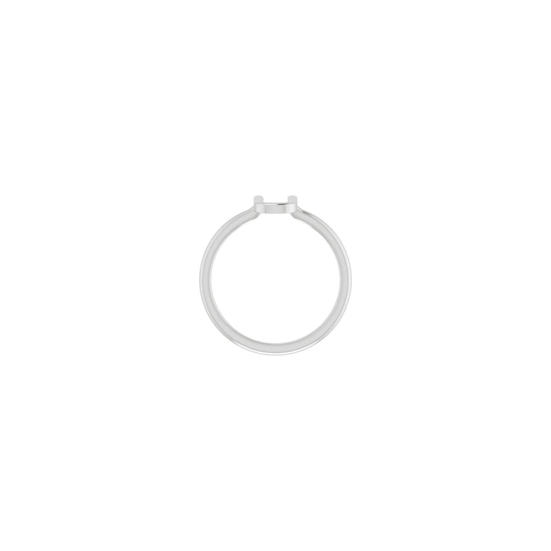 Initial U Ring (Silver) setting - Popular Jewelry - New York