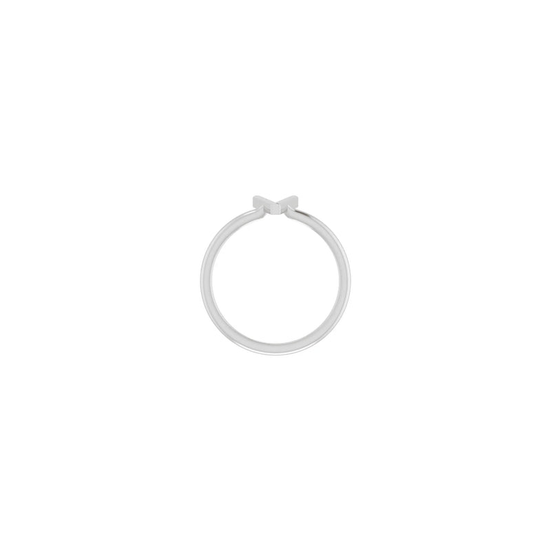 Initial V Ring (Silver) setting - Popular Jewelry - New York