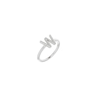 Initial W Ring (Silver) main - Popular Jewelry - New York