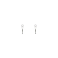 J-Hoop Earrings (White 14K) front - Popular Jewelry - New York