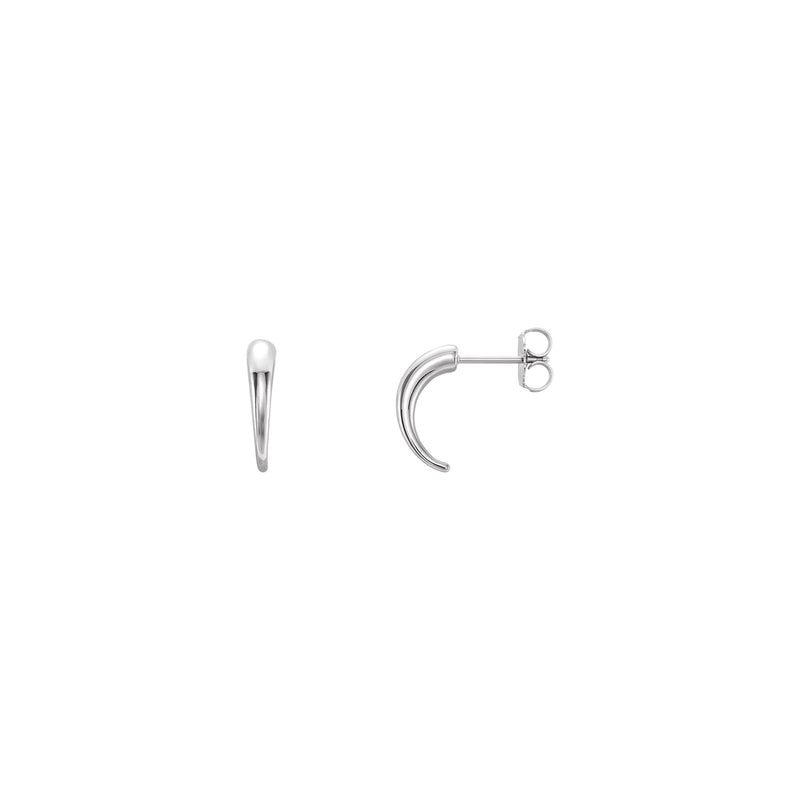 J-Hoop Earrings (White 14K) main - Popular Jewelry - New York