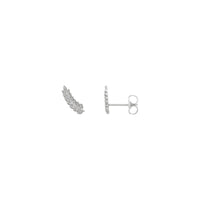 Laurel Leaf Diamond Ear Climbers (White 14K) main  - Popular Jewelry - New York
