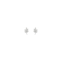 ಲೀಫ್ ಸ್ಟಡ್ ಕಿವಿಯೋಲೆಗಳು (ಬಿಳಿ 14K) ಮುಂಭಾಗ - Popular Jewelry - ನ್ಯೂ ಯಾರ್ಕ್