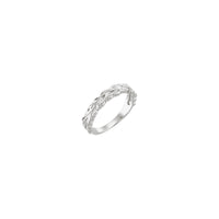 ແຫວນທີ່ວາງຊ້ອນກັນໄດ້ ສາຂາໃບ (ສີຂາວ 14K) ຫຼັກ - Popular Jewelry - ເມືອງ​ນີວ​ຢອກ