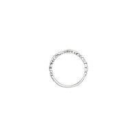 Configurazione di l'anellu impilabile di ramu fogliu (biancu 14K) - Popular Jewelry - New York