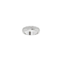 Leaves and Vines Diamond Eternity Ring (White 14K) front - Popular Jewelry - New York