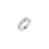 Lapu un vīnogulāju dimanta mūžības gredzens (balts 14K) galvenais - Popular Jewelry - Ņujorka