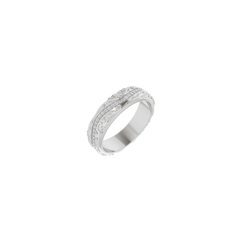 Leaves and Vines Diamond Eternity Ring (White 14K) main - Popular Jewelry - New York