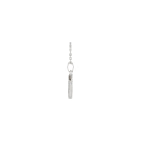 山月光项链（白色14K）侧面- Popular Jewelry  - 纽约