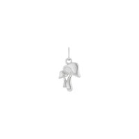 Mushrooms Pendant (White 14K) front - Popular Jewelry - New York