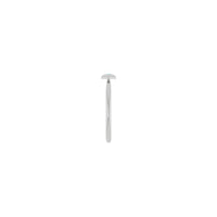Anell d'ull maligne apilable d'aiguamarina natural (blanc 14K) lateral - Popular Jewelry - Nova York