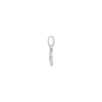 नेचुरल डायमंड फ्रेम वाला गोल ईविल आई पेंडेंट (सफ़ेद 14K) साइड - Popular Jewelry - न्यूयॉर्क
