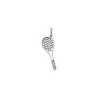 Natural Diamond Tennis Racket Pendant (14K)