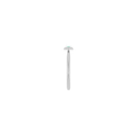د طبیعي زمرد سټیک ایبل ایول سترګو حلقه (سپین 14K) اړخ - Popular Jewelry - نیو یارک