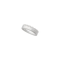 Natuurlijke witte diamanten Ridge-ring (wit 14K) diagonaal - Popular Jewelry - New York