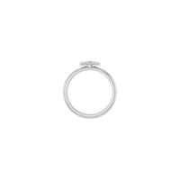 Природен бел дијамантски прстен што може да се натрупува со злото око
