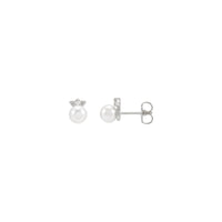 Pearl Diamond Floral Set Earrings