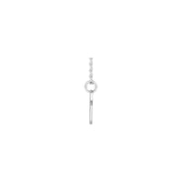 Collar de cruz perforada (Blanco 14K) lateral - Popular Jewelry - Nova York
