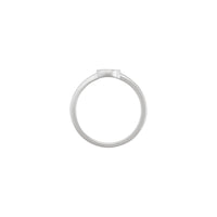 Round Evil Eye Enameled Ring (White 14K) nga bahin - Popular Jewelry - New York
