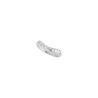 Round White Diamonds Contour Band (14K)