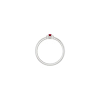 Ruby and Diamond French-Set Halo Ring