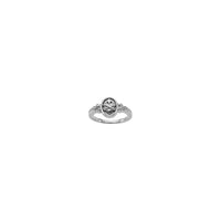 Sacred Heart of Jesus Ring (White 14K) front - Popular Jewelry - ញូវយ៉ក