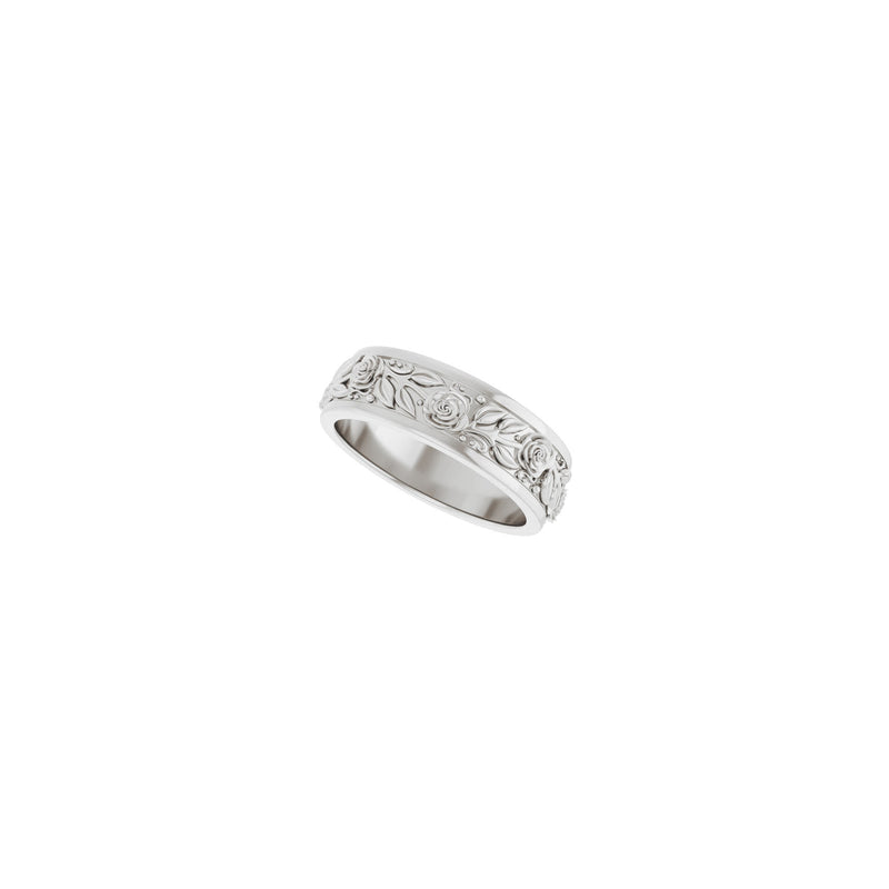 Spring Rose Eternity Ring (White 14K) diagonal - Popular Jewelry - New York