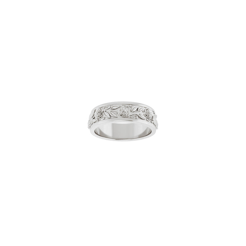 Spring Rose Eternity Ring (White 14K) front - Popular Jewelry - New York