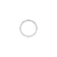 Anello Eternity con rosa primaverile (bianco 14K) - Popular Jewelry - New York