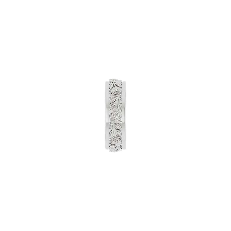 Spring Rose Eternity Ring (White 14K) side - Popular Jewelry - New York