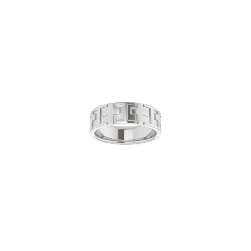 Square Cross Eternity Ring (White 14K) front - Popular Jewelry - New York