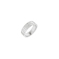Anello Eternity con croce quadrata (bianco 14K) principale - Popular Jewelry - New York