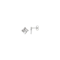 Awọn afikọti Swirl Stud (White 14K) akọkọ - Popular Jewelry - Niu Yoki