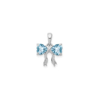 Swiss Blue Topaz Bow Pendant (14K)