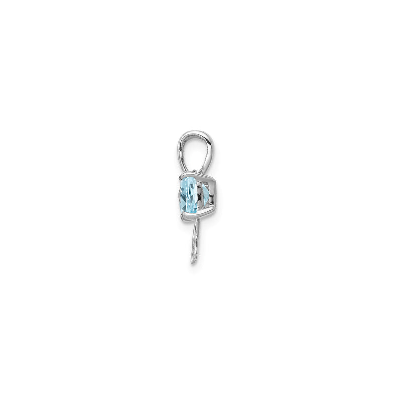Swiss Blue Topaz Bow Pendant (14K)