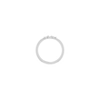 Agordo de Tri Diamantaj Folioj Ringo (Blanka 14K) - Popular Jewelry - Novjorko
