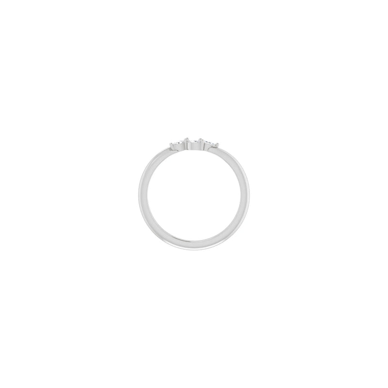 Three Diamond Leaves Ring (White 14K) setting - Popular Jewelry - New York