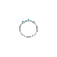 Anello serie Croce Turchese (Bianco 14K) - Popular Jewelry - New York