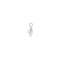 White Freshwater Pearl Shell Pendant (White 14K) side - Popular Jewelry - New York