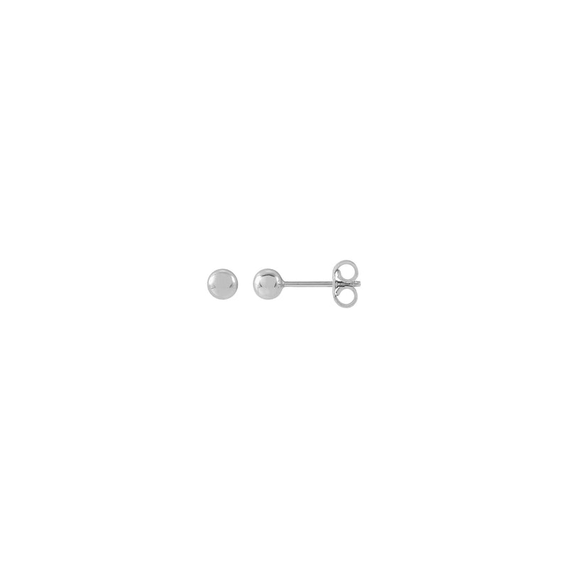 White Gold Ball Stud Earrings (14K)