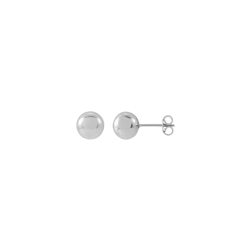 White Gold Ball Stud Earrings (14K)