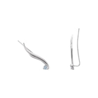 Winged Diamond Ear Climbers (White 14K) side - Popular Jewelry - Нью-Йорк