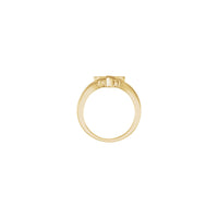 Configuração do anel de destaque de conta cruzada de 13 mm (14K) - Popular Jewelry - New York