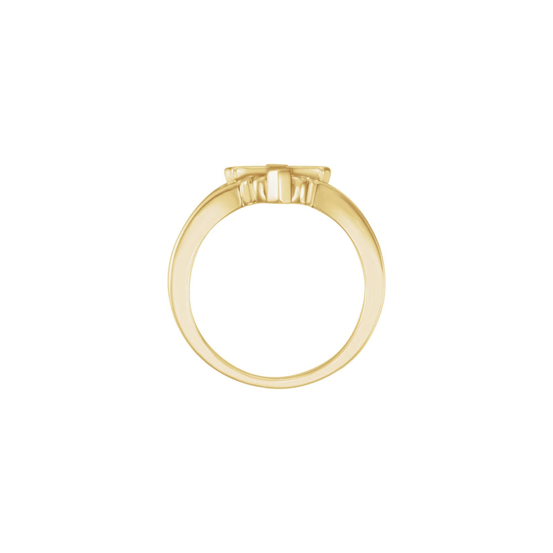 13 mm Cross Ring (14K) setting - Popular Jewelry - New York