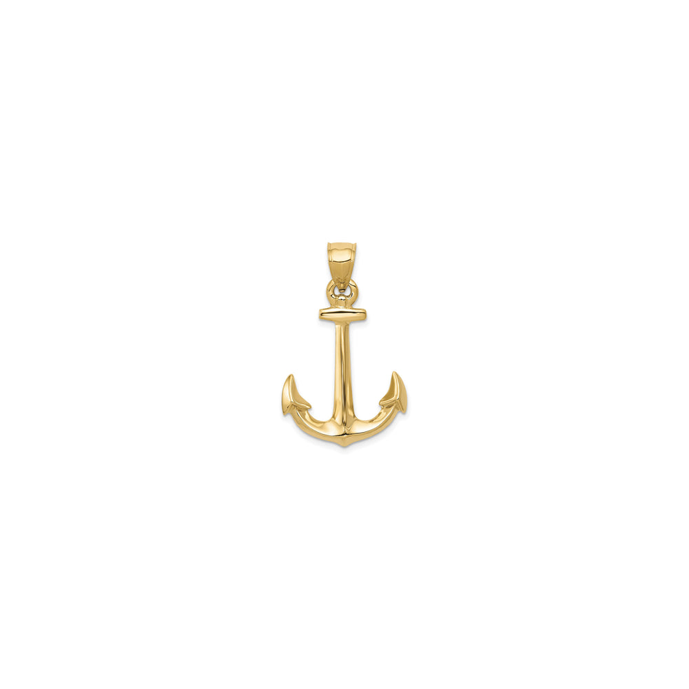 3D Anchor Pendant (14K)