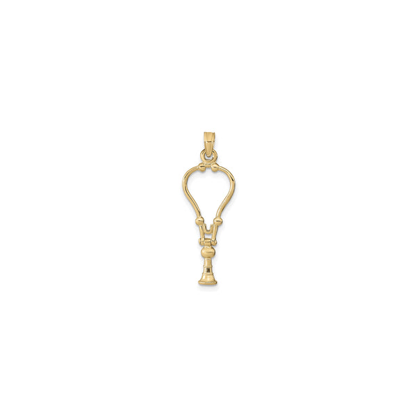 3D Stethoscope Pendant (14K) front - Popular Jewelry - New York